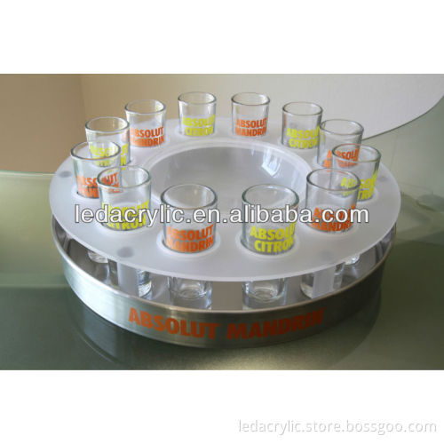 round acrylic service tray